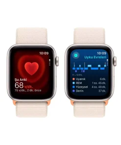 Apple Watch SE GPS 44mm Yıldız Işığı Alüminyum Kasa Yıldız Işığı Spor Loop MRE63TU/A -3