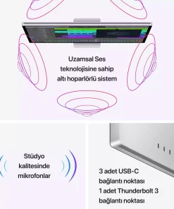 Studio Display Standart Cam Eğim ve Yükseklik Ayarlı Stand MK0Q3TU/A -9