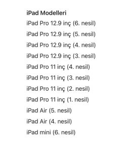 Apple Pencil Uyumluluk