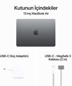 MacBook Air 13.6 inc M3 8CPU 10GPU 8GB 512GB Uzay Grisi MRXP3TU/A -9