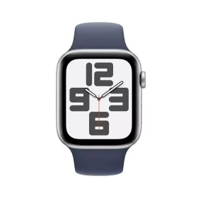 Apple Watch SE GPS 44mm Gümüş Alüminyum Kasa Fırtına Mavisi Spor Kordon M/L MXER3TU/A