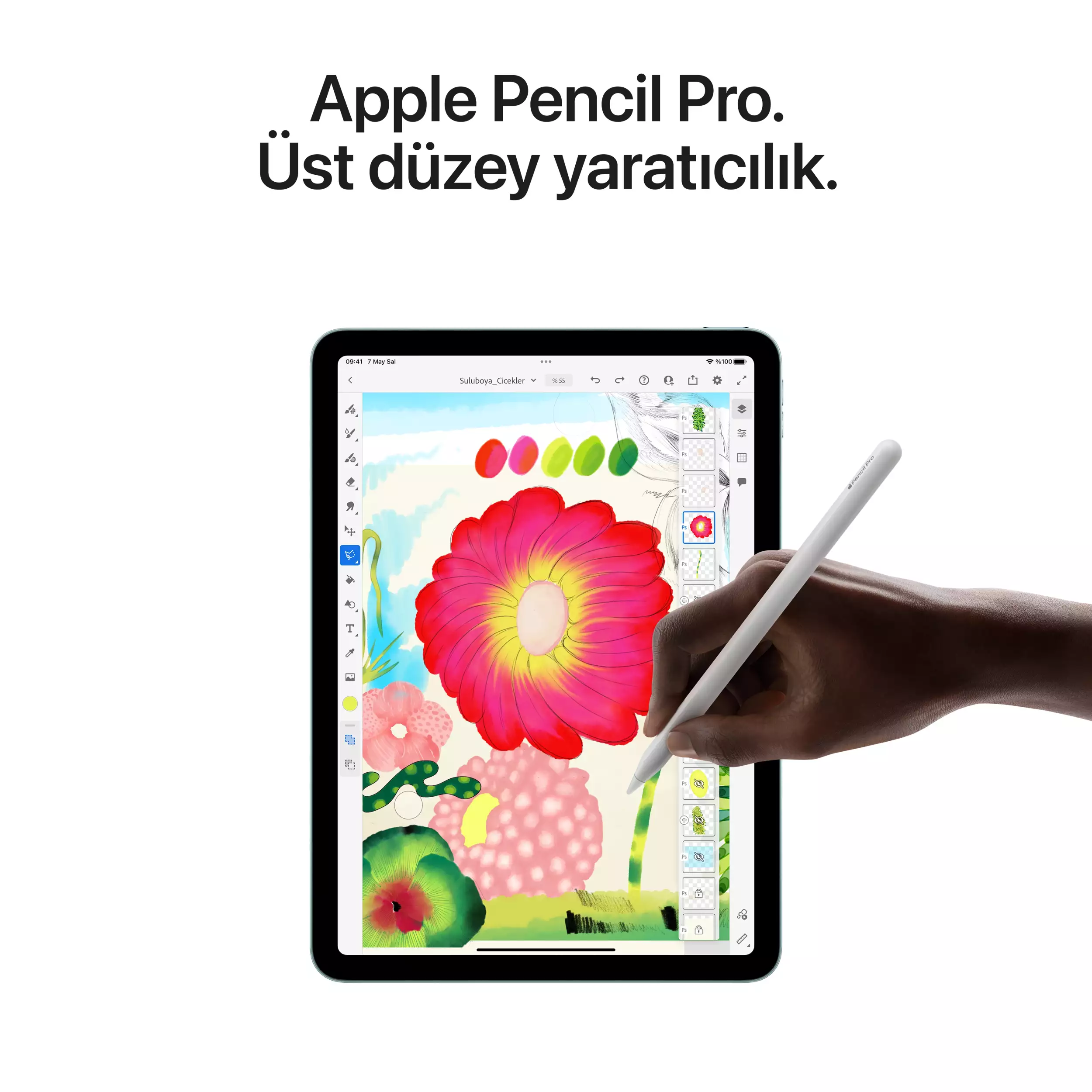iPad Air 11 inç Wi-Fi + Cellular 1TB Mavi MUXT3TU/A 8 iPad Air 11 inç Wi-Fi + Cellular 1TB Mavi MUXT3TU/A -7