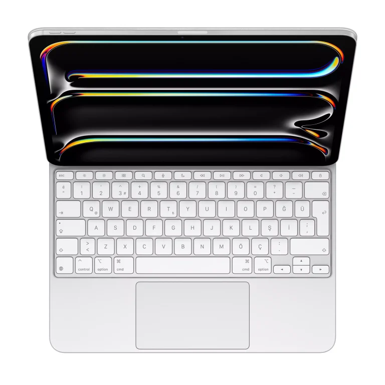 Magic Keyboard for iPad Pro 11‑inch (M4) Türkçe-Q Beyaz MWR03TQ/A -2