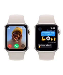 Apple Watch SE GPS + Cellular 40mm Yıldız Işığı Alüminyum Kasa Yıldız Işığı Spor Kordon S/M MRFX3TU/A -3