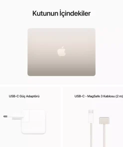 MacBook Air 13.6 inc M2 8CPU 8GPU 16GB 256GB Yıldız Işığı MC7W4TU/A 21 MacBook Air 13.6 inc M2 8CPU 10GPU 8GB 512GB Yıldız Işığı MLY23TU/A -11