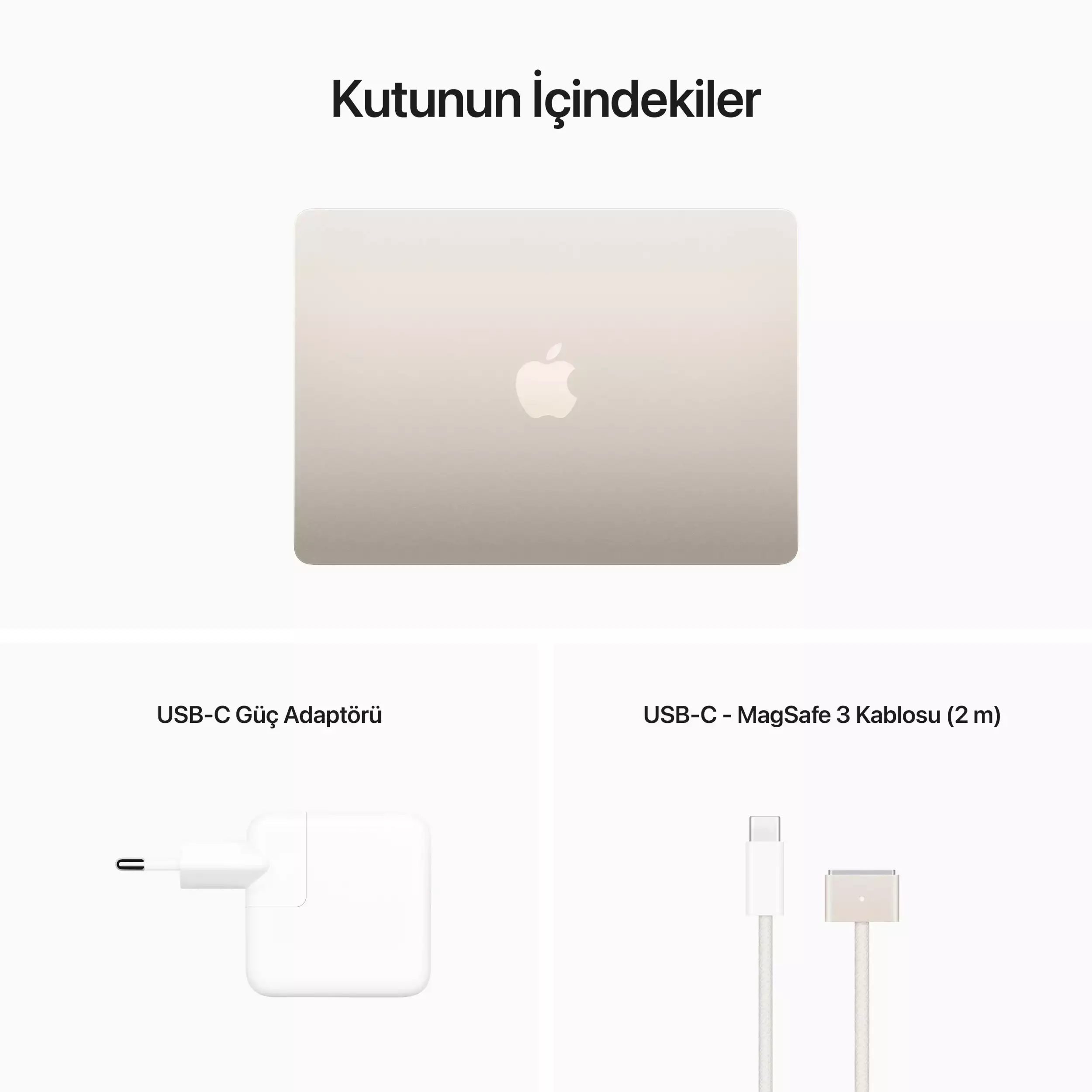 MacBook Air 13.6 inc M2 8CPU 8GPU 16GB 256GB Yıldız Işığı MC7W4TU/A 11 MacBook Air 13.6 inc M2 8CPU 10GPU 8GB 512GB Yıldız Işığı MLY23TU/A -11