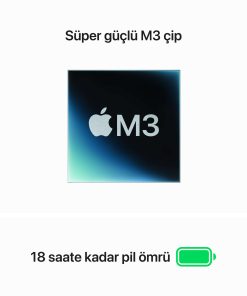 MacBook Air 13.6 inc M3 8CPU 8GPU 8GB 256GB Gece Yarısı MRXV3TU/A -4