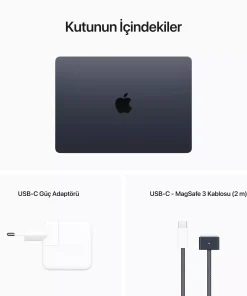 MacBook Air 13.6 inc M2 8CPU 10GPU 8GB 512GB Gece Yarısı MLY43TU/A -11