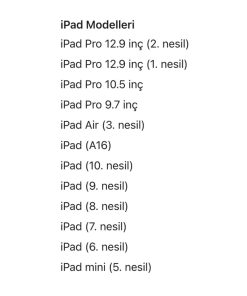 Apple Pencil (1. Nesil) Uyumluluk