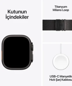 Apple Watch Ultra 2 Siyah Milanese Loop Kutu İçeriği