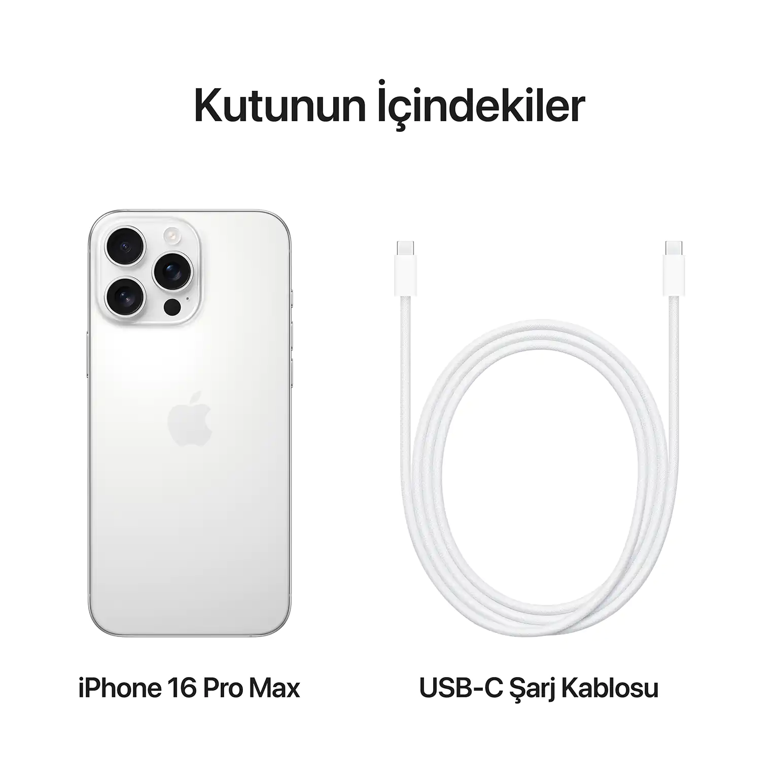 iPhone 16 Pro Max 512GB Beyaz Titanyum MYX13TU/A-Teşhir