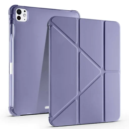 Zore iPad Pro 11 M4 Tri Folding Mor Kılıf