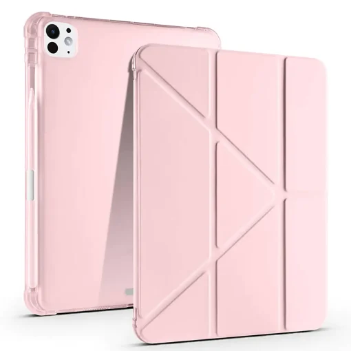Zore iPad Pro 11 M4 Tri Folding Rose Gold Kılıf