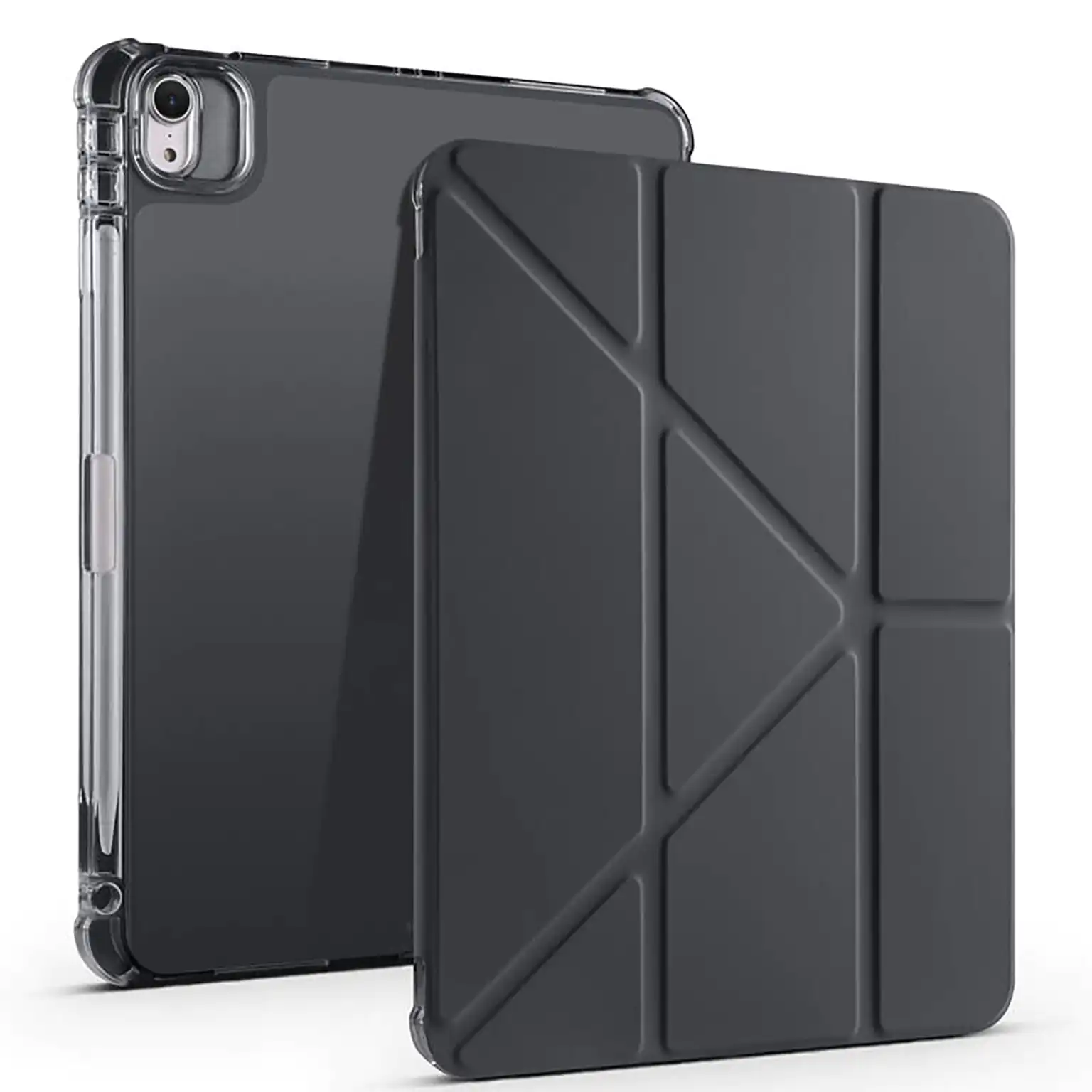 Edu Set 2 - iPad Air 11 inç (M3) 128GB Mor, Zore Siyah Kılıf, Lito Ekran Koruyucu ve Teknokask 1 Yıl 3 Zore iPad Air 11 M2 Tri Folding Kılıf Siyah