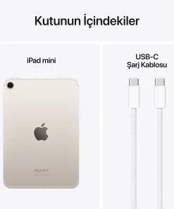 iPad Mini A17 Pro Yıldız Işığı Cellular Kutu İçeriği