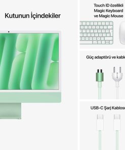 iMac M4 4 Port Yeşil Kutu İçeriği