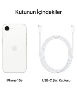 iPhone 16e Beyaz Kutu İçeriği