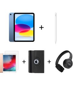 İTK Eğitim Seti 8 - iPad Mavi, Apple Pencil USB-C, Zore Kırılmaz Ekran, Zore Kılıf, Kulaklık