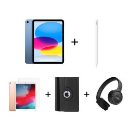 İTK Eğitim Seti 9 – iPad 10. Nesil Wi-Fi 256GB Mavi, Apple Pencil USB-C, JBL Kulaklık, Zore Kırılmaz Ekran, Zore Kılıf