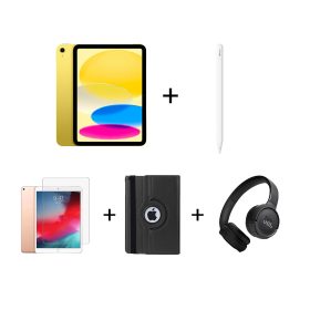 İTK Eğitim Seti 8 – iPad 10. Nesil Wi-Fi 64GB Sarı, Apple Pencil USB-C, JBL Kulaklık, Zore Kırılmaz Ekran, Zore Kılıf