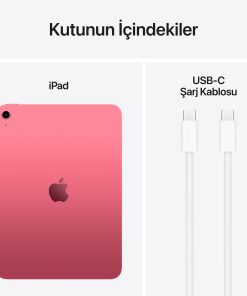 iPad A16 Wi-Fi Pembe Kutu İçeriği