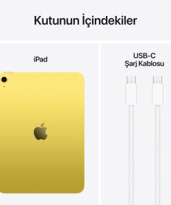 iPad A16 Wi-Fi Sarı Kutu İçeriği