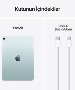 iPad Air 11 inç M3 Wi-Fi + Cellular Mavi Kutu İçeriği