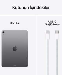 iPad Air M3 11 inç Wİ-Fİ Uzay Grisi Kutu İçeriği