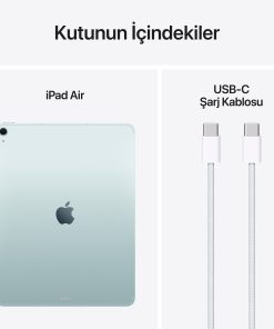 iPad Air 13 inç M3 Wi-Fi + Cellular Mavi Kutu İçeriği