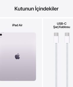 iPad Air 13 inç M3 Wİ-Fİ Mor Kutu İçeriği