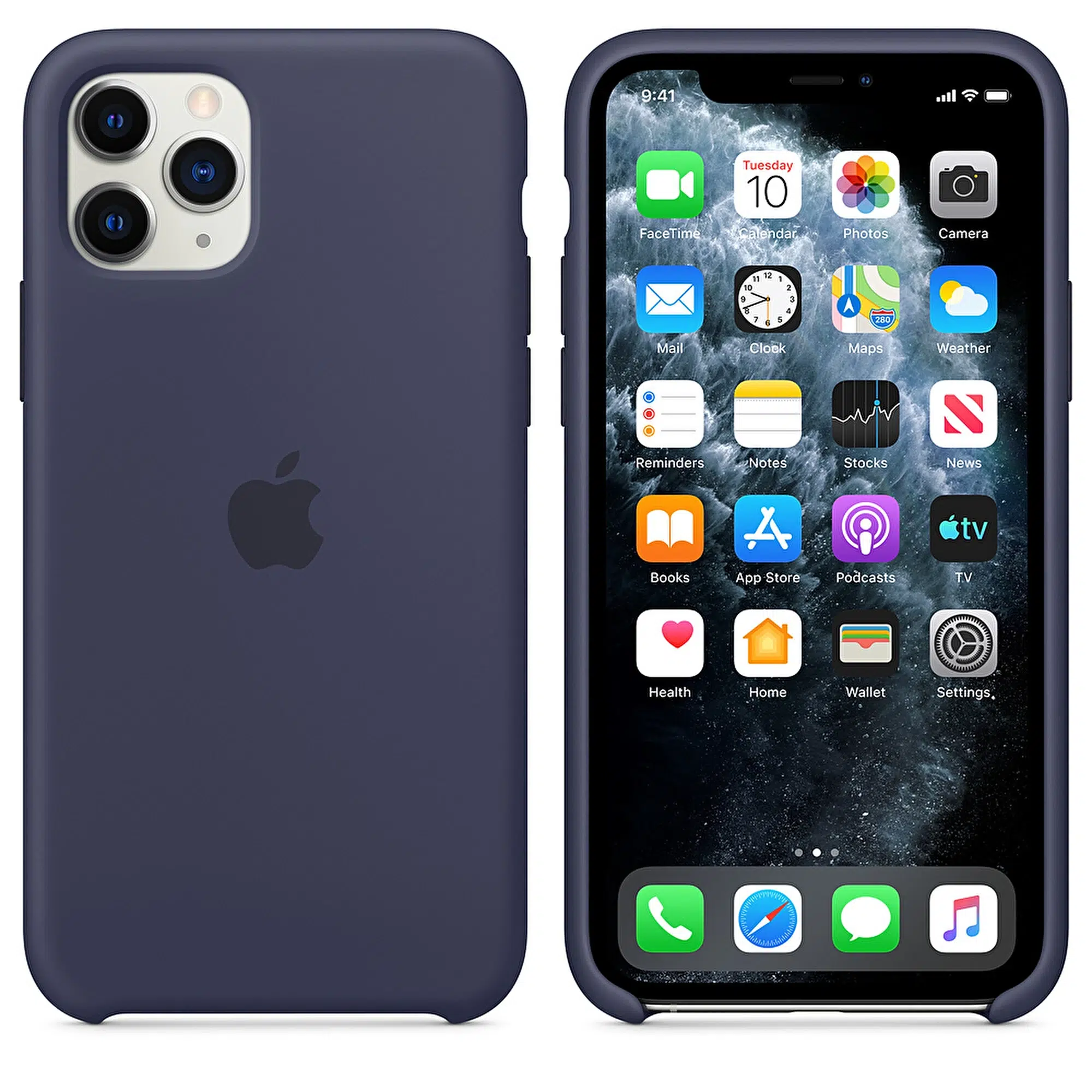 iPhone 11 Pro Silikon Kılıf Gece Mavisi MWYJ2ZM/A-Teşhir 2 iPhone 11 Pro Silikon Kılıf Gece Mavisi MWYJ2ZM/A Tasarım
