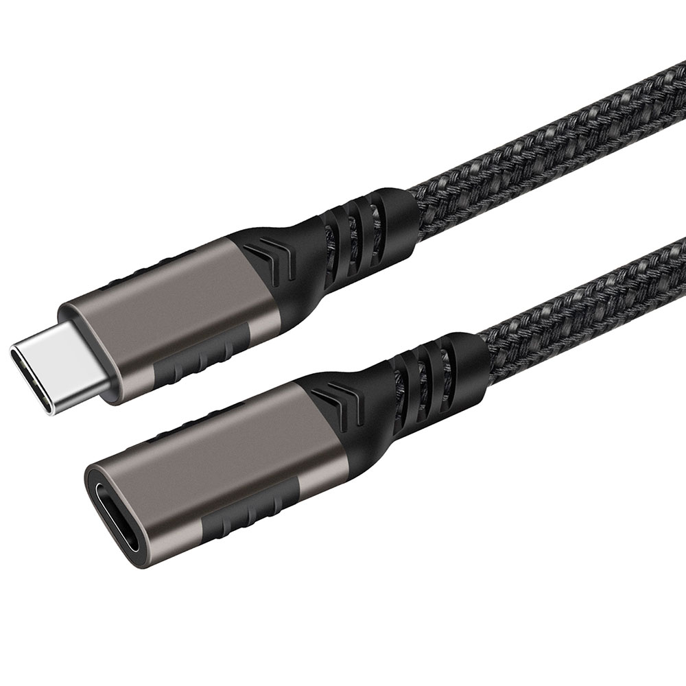Qgeem Extension USB3.2 Type-C PD Uzatma Kablosu 100W 20Gbps 4K 60Hz 1 Metre 6974393005857