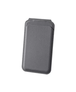 Bix TMW2 Magsafe Uyumlu Manyetik Gri Deri Cüzdan
