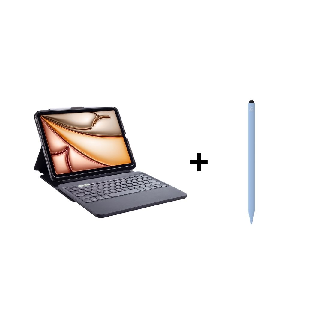 iPad Aksesuar Seti 11 Zagg Klavye ve Mavi Kalem