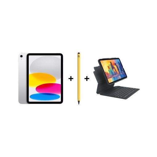 iPad Eğitim Seti 14 - iPad A16 Wi-Fi Gümüş, Zagg Pro Stylus 2 Sarı Kalem ve Zagg Pro Keys