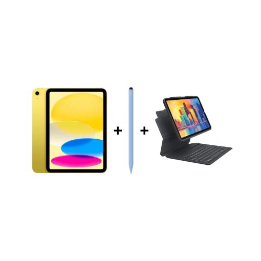 iPad Eğitim Seti 14 - iPad A16 Wi-Fi Sarı, Zagg Pro Stylus 2 Mavi Kalem ve Zagg Pro Keys