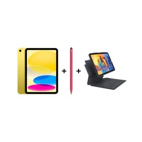 iPad Eğitim Seti 14 – iPad (A16) 128GB Sarı, Zagg Pro 2 Pembe ve Zagg Kılıf
