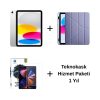 Edu Set 1 iPad A16 Gümüş, Zore Mor Kılıf, Lito Ekran Koruyucu ve 1 Yıl Teknokask