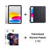 Edu Set 1 iPad A16 Gümüş, Zore Siyah Kılıf, Lito Ekran Koruyucu ve 1 Yıl Teknokask