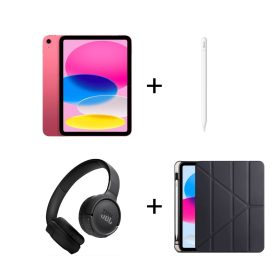 İTK Eğitim Seti 25 – iPad Air 11 inç (A16) 256GB Pembe, Apple Pencil (USB-C), Zore Kılıf Siyah ve JBL Kulaklık