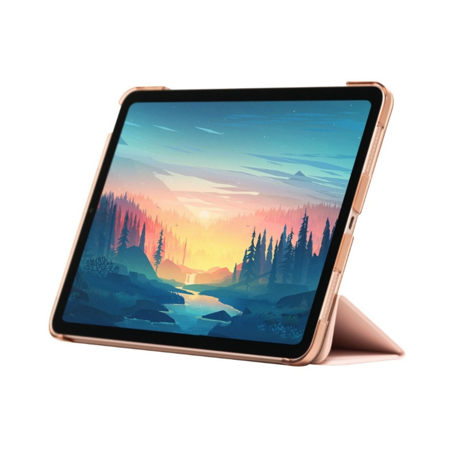 iPro Tri- Fold Kılıf Pembe Kenar Koruma 8684730835303