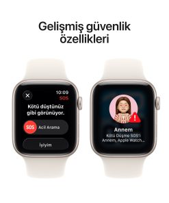 Apple Watch SE 3 GPS 40mm Yıldız Işığı Spor Kordon Güvenlik