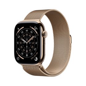 Apple Watch Series 11 GPS + Cellular 42mm Altın Titanyum Kasa Altın Milano Loop MF8Y4TU/A