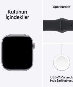 Apple Watch Series 11 42mm GPS Uzay Grisi Alüminyum Kasa Kutu İçeriği