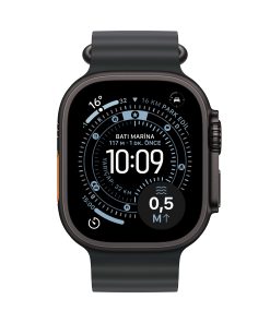 Apple Watch Ultra 3 Siyah Titanyum Ocean Kordon Ekran