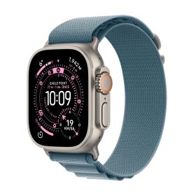 Apple Watch Ultra 3 GPS + Cellular 49mm Natürel Titanyum Kasa Açık Mavi Alpine Loop S MEWK4TU/A