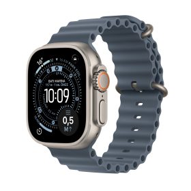 Apple Watch Ultra 3 GPS + Cellular 49mm Natürel Titanyum Kasa Demir Mavisi Ocean Kordon MEWH4TU/A