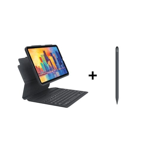 iPad Aksesuar Seti - Zagg Pro Keys 11 inç / Pro Stylus Kalem Gri