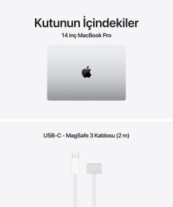 MacBook Pro 14 inç M5 Gümüş Kutu İçeriği