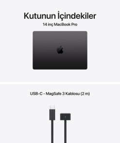 MacBook Pro 14 inç M5 Uzay Siyahı Kutu İçeriği